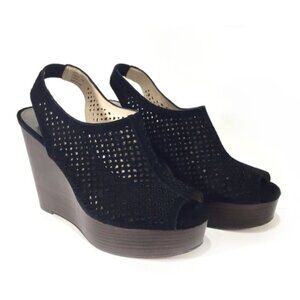 Coach Chasity Black Platform Heel Perforated Mesh Size Women's 6 NEW [jb]
